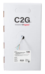 C2G 1000ft (304.8m) TAA-Compliant Cat6 Bulk Unshielded (UTP) Ethernet Network Cable with Solid Conductors-Riser CMR-Rated - White