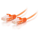 C2G 10ft (3m) Cat6 Snagless Unshielded UTP Slim Ethernet Network Patch Cable - Orange