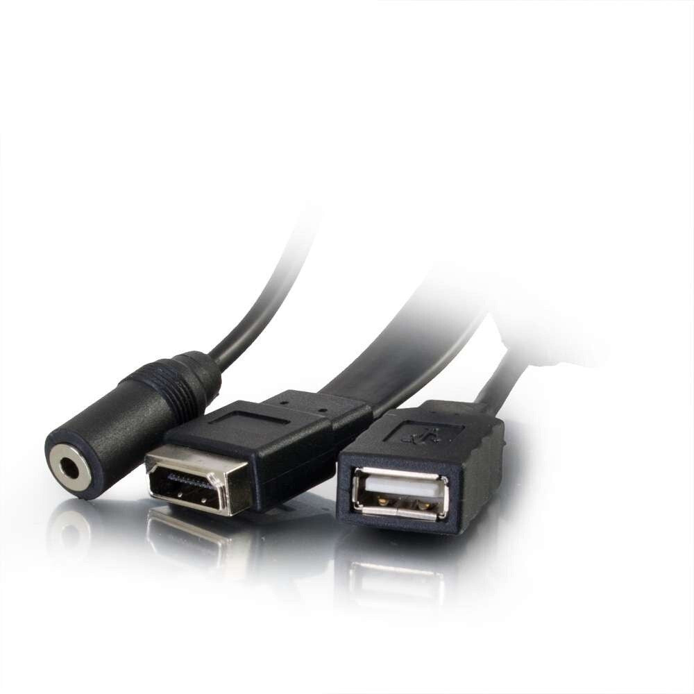C2G HDMI, VGA, 3.5mm Audio and USB Pass Through Single Gang Wall Plate - White