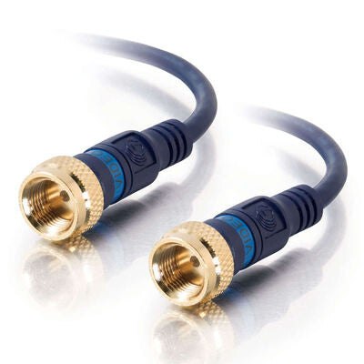 C2G Velocity Mini-Coax coaxial cable 0.914 m F-type Blue