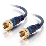 C2G Velocity Mini-Coax coaxial cable 0.914 m F-type Blue