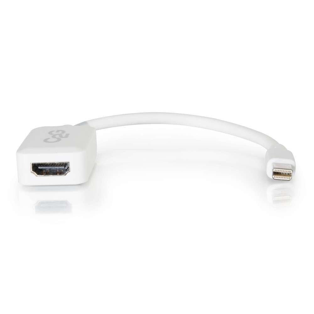 C2G 8in Mini DisplayPort Male to HDMI Female Adapter Converter - White