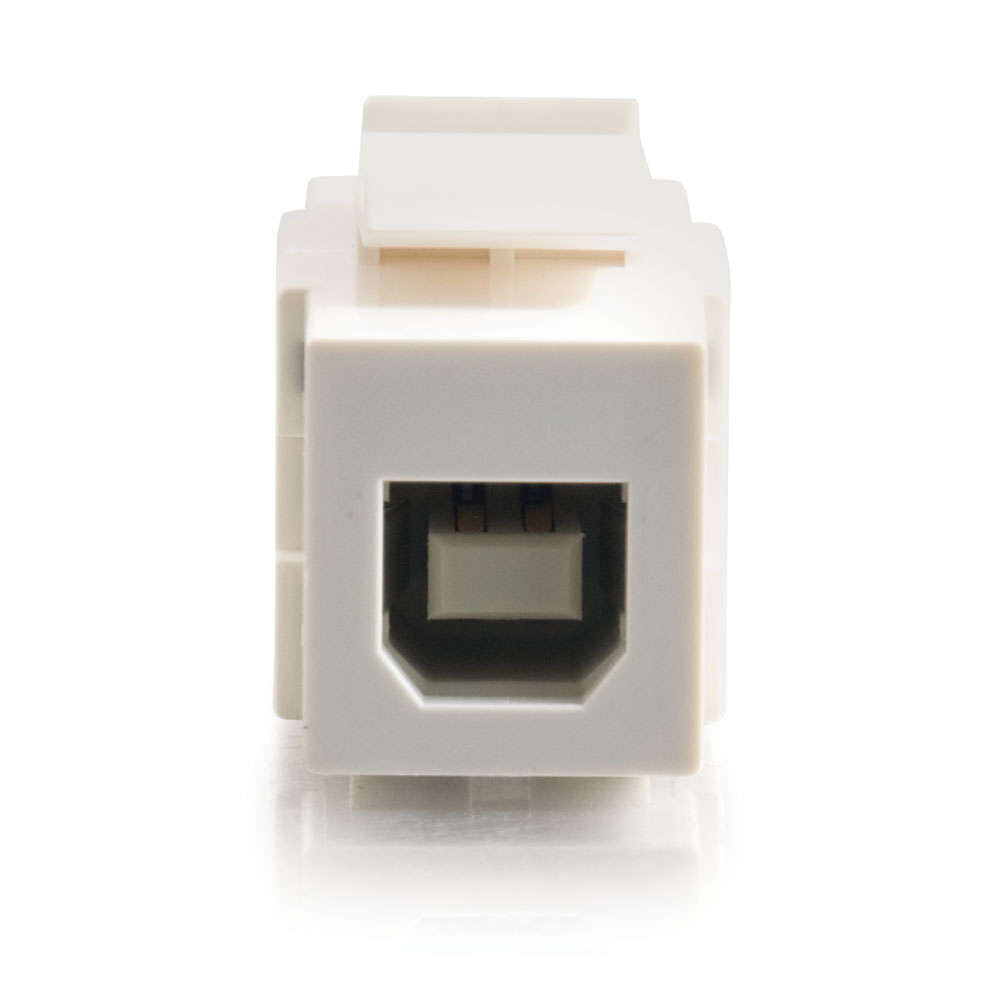C2G Snap-In USB A/B Female Keystone Insert Module - White