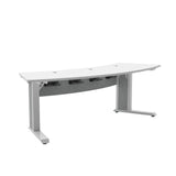 Middle Atlantic ForumTM 92" Arc Fits up to 3 People, 30" Seated Height, Designer White Table Top with Light Table Base