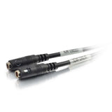 C2G 0.5ft (0.15m) 4-pin 3.5mm Microphone and Headphone Breakout Adapter Y-Cable