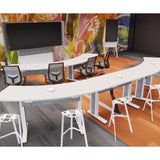 Middle Atlantic ForumTM Floor-to-Wall Mounted 66" (3 Bay) Display Stand for (1) 105" 21:9 Ultra-Wide Display, Light Finish