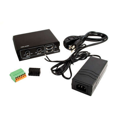 C2G Plenum-Rated 45 Watt Stereo Mixer/Amplifier Black