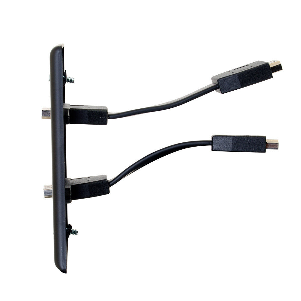 C2G Dual HDMI® Pass Through Single Gang Wall Plate - Black