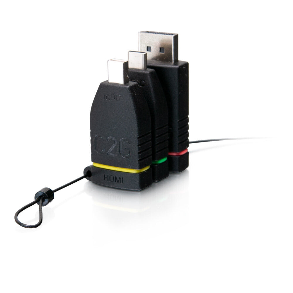 C2G Universal 4K HDMI® Adapter Ring with Color Coded Mini DisplayPort™, DisplayPort, and USB-C®
