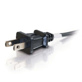 C2G 6ft (1.8m) 18 AWG 2-Slot Non-Polarized Power Cord (NEMA 1-15P to IEC320C7)