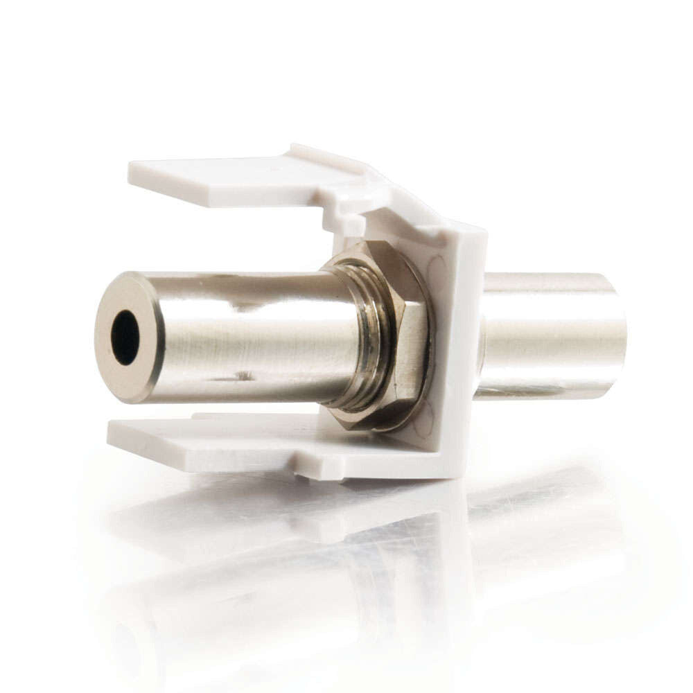 C2G Snap-In 3.5mm Stereo F/F Keystone Insert Module - White