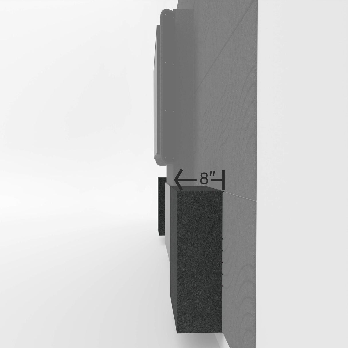 Middle Atlantic 4 Depth 2 x2 Wall Tile, Silver Gray