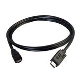 C2G 6ft, USB 2.0 Type C, Micro-USB B USB cable 1.8288 m USB C Black