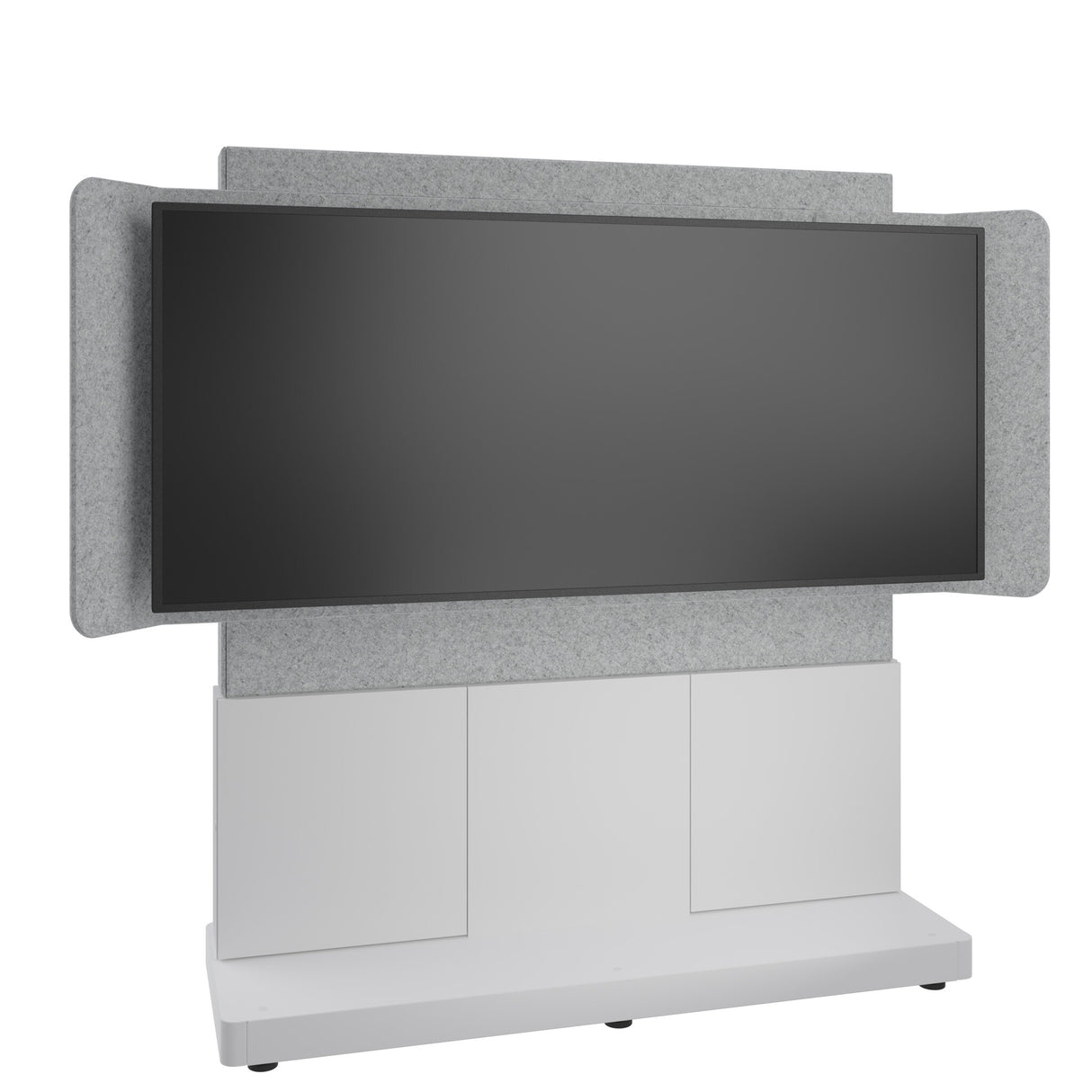 Middle Atlantic ForumTM Free-Standing 66" (3 Bay) Display Stand for (1) 81" 21:9 Ultra-Wide Display, Light Finish