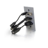 C2G HDMI, VGA, 3.5mm Audio and USB Pass Through Single Gang Wall Plate - Aluminum