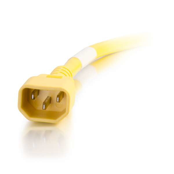 C2G 17556 power cable Yellow 1.8 m C14 coupler C13 coupler