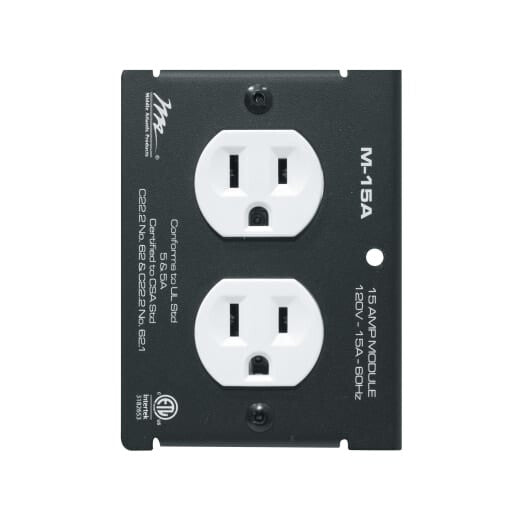 Middle Atlantic Products M-15A power distribution unit (PDU) 2 AC outlet(s) Black, White