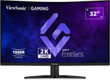 Viewsonic 32" Curved Gaming Monitor computer monitor 81.3 cm (32") 2560 x 1440 pixels Quad HD LCD Black