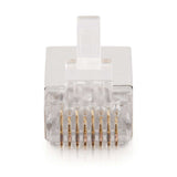 C2G RJ45 Shielded Cat5e Modular Plug (with Load Bar) for Round Solid or Stranded Cable 50 Pack