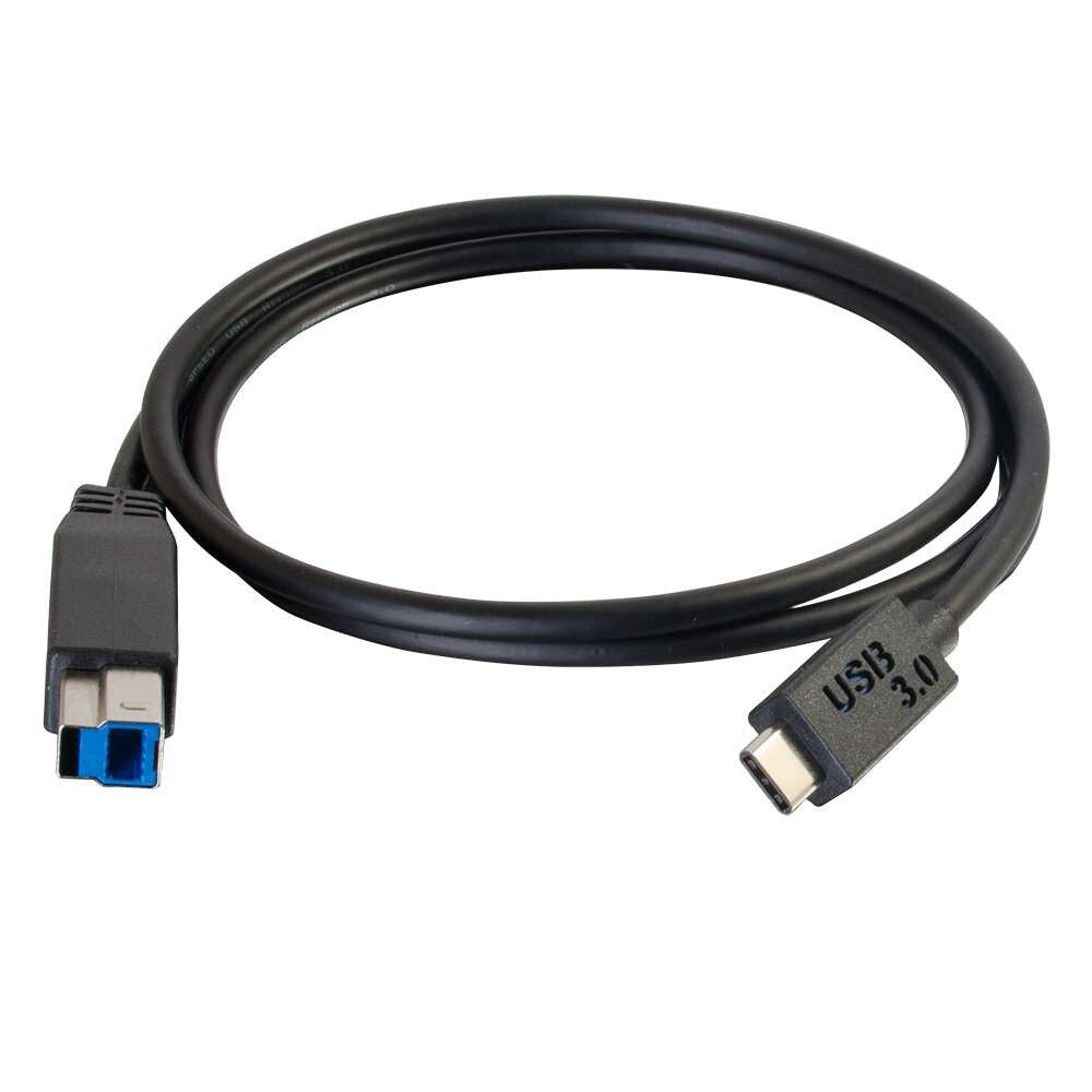 C2G 10ft (3m) USB 3.0 (USB 3.2 Gen 1 (5Gbps) USB-C to USB-B Cable M/M - Black