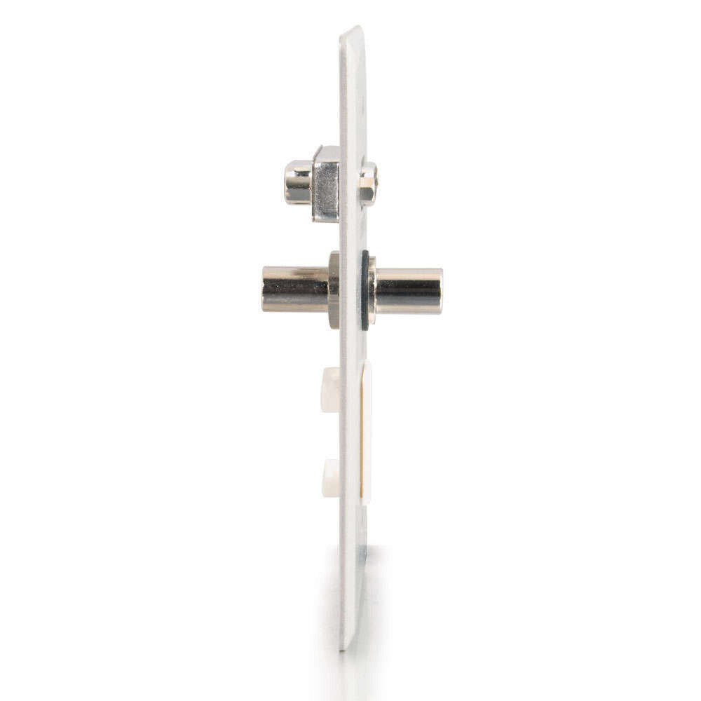 C2G VGA and 3.5mm Audio Pass Through Single Gang Wall Plate with One Keystone - Brushed Aluminum - LIMITED AVAILABILITY