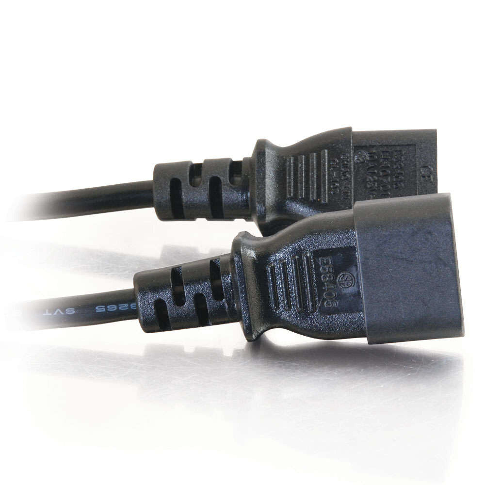 C2G 4ft (1.2m) 18 AWG Computer Power Extension Cord (IEC320C14 to IEC320C13)