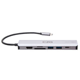 C2G USB-C® to HDMI®, USB-A, SD Card Reader, Ethernet, and USB-C® Mini Docking Station – 4K 60Hz - Gray