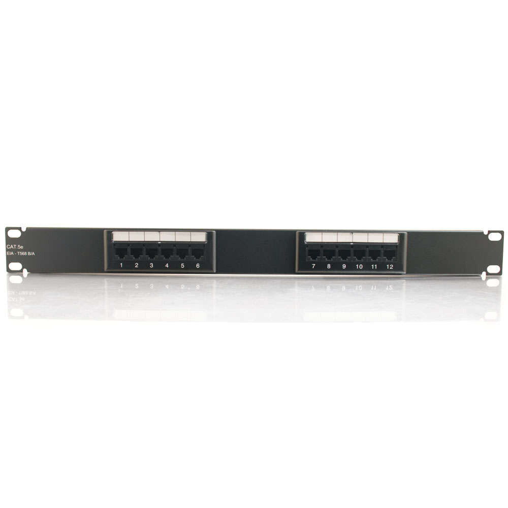 C2G 12-Port Cat5e 110-Type Patch Panel