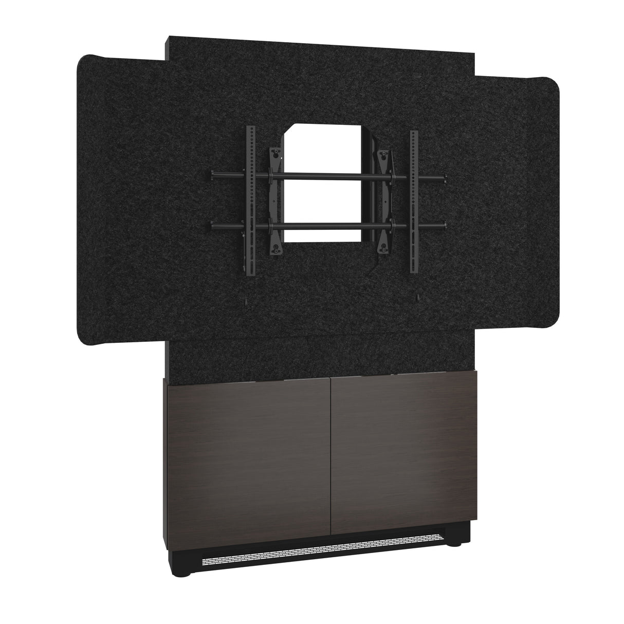 Middle Atlantic ForumTM Floor-to-Wall Mounted 2-Bay Display Stand for (1) 42" to 55" Display, Dark Finish