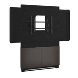 Middle Atlantic ForumTM Floor-to-Wall Mounted 2-Bay Display Stand for (1) 42" to 55" Display, Dark Finish