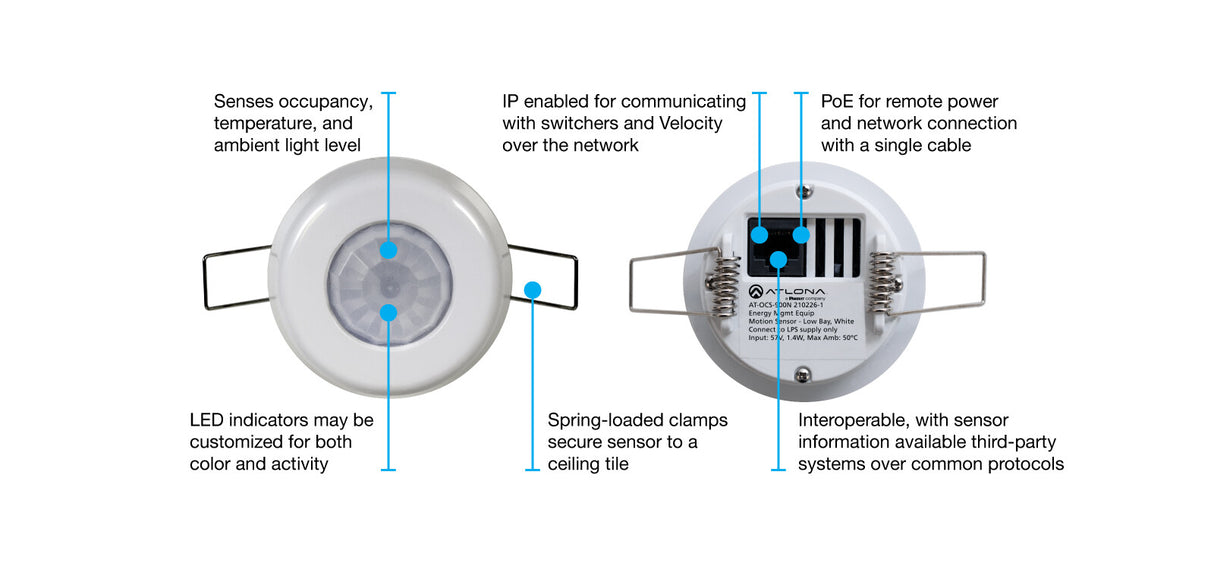 Atlona AT-OCS-900N motion detector Passive infrared (PIR) sensor Wired