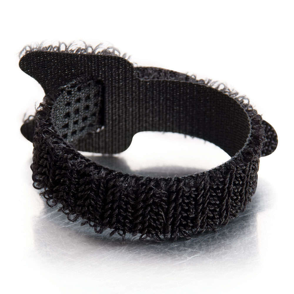 C2G 0.5ft (0.15m) Hook-and-Loop Cable Management Wrap Multipack (12-Pack) - Black
