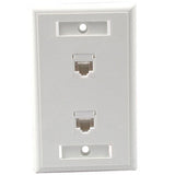 C2G Dual Cat5E RJ45 Configured Wall Plate - White