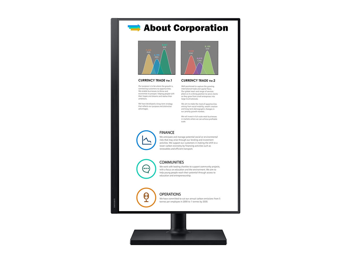 Samsung LF24T454GYNXZA computer monitor 61 cm (24") 1920 x 1200 pixels Full HD+ LED Black