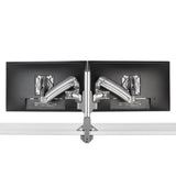 Chief KX Low-Profile Dual Monitor Arms, Column Desk Mount, Silver