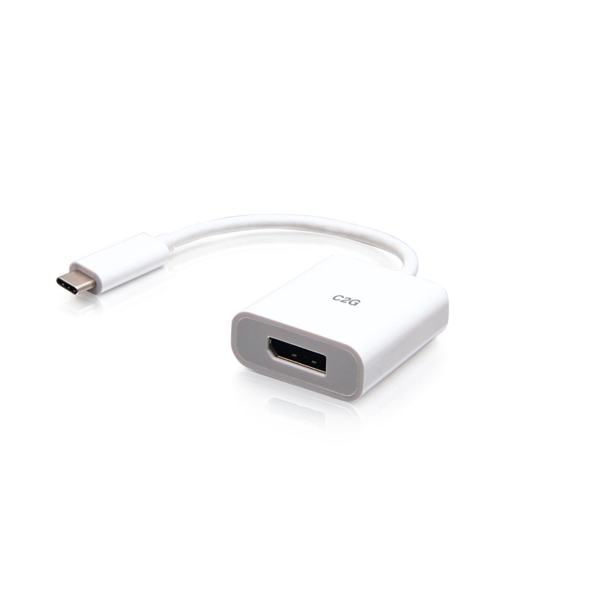 C2G USB-C® to DisplayPortTM Adapter Converter - 4K 60Hz - White