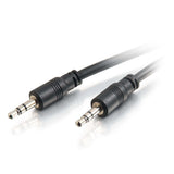 C2G 50ft (15.2m) 3.5mm Stereo Audio Cable With Low Profile Connectors M/M - In-Wall CMG-Rated