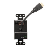 C2G HDMI Inline Extender Decorative Wall Plate with Interchangeable Wall Plate Covers - 4K 60Hz