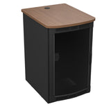 Middle Atlantic BGR-25SA32MDK-D0 Rolling Presentation Rack with Walnut Heights Top