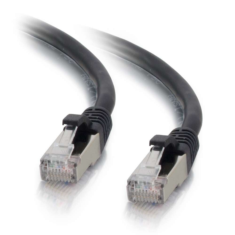 C2G 9ft (2.7m) Cat6 Snagless Shielded STP Ethernet Network Patch Cable - Black