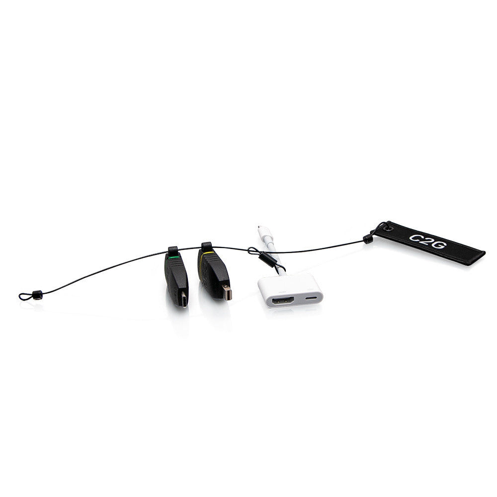C2G Universal 4K HDMI® Adapter Ring with Color Coded Mini DisplayPortTM, USB-C®, and Lightning