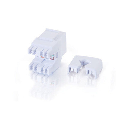 C2G Cat6 180° Keystone Jack White