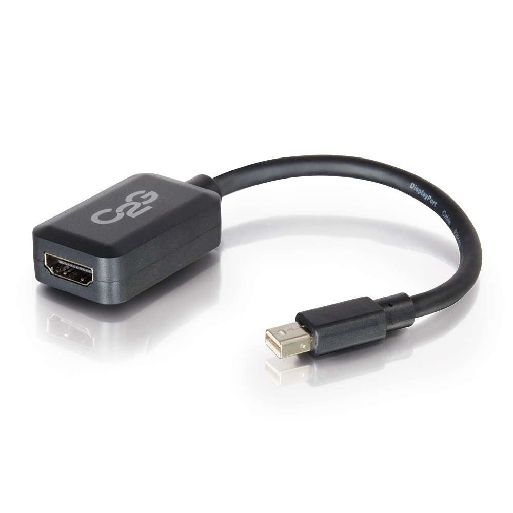 C2G 8in Mini DisplayPort Male to HDMI Female Adapter Converter - Black