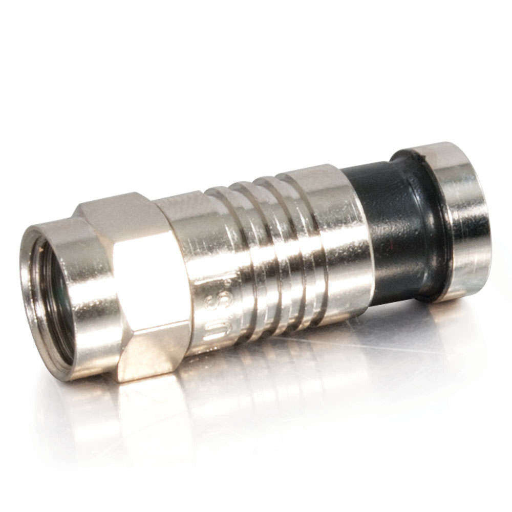 C2G RG59 Compression F-Type Connector with O-Ring Multipack - 10 Pack