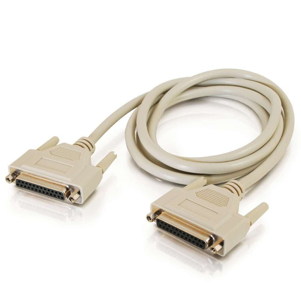 C2G 3ft (0.9m) DB25 F/F Serial RS232 Extension Cable