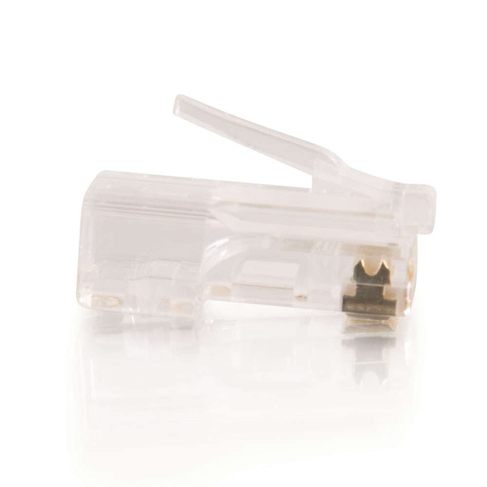 C2G RJ45 Cat5e Modular Plug for Round Stranded Cable Multipack - 100 Pack