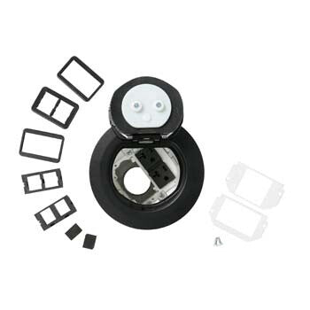 WIREMOLD 4ATCP2RBK outlet box Black