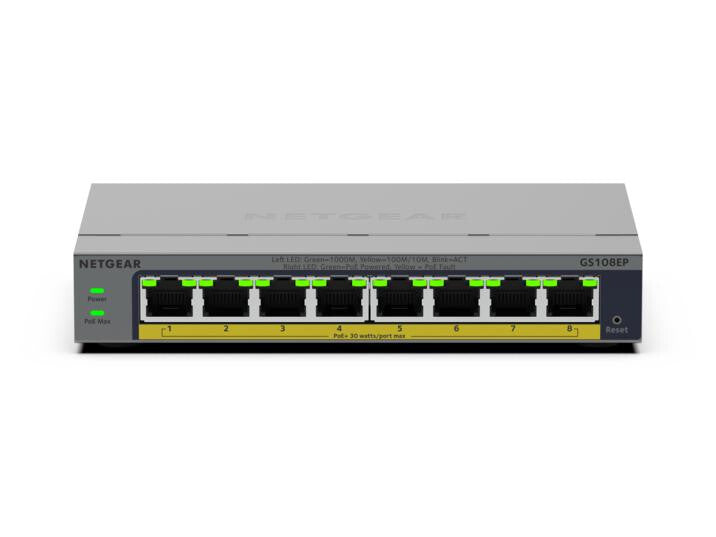 NETGEAR GS108EP Managed L2/L3 Gigabit Ethernet (10/100/1000) Grey