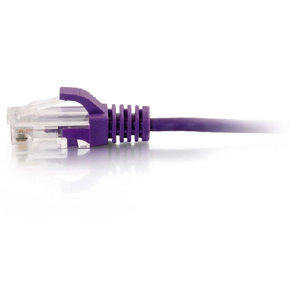 C2G 7ft (2.1m) Cat6 Snagless Unshielded UTP Slim Ethernet Network Patch Cable - Purple