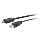 C2G 12ft (3.7m) USB 2.0 USB-C to USB-B Cable M/M - Black